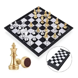 AJEDREZ MAGNÉTICO METALIZADO 20 X 20 CENTÍMETROS