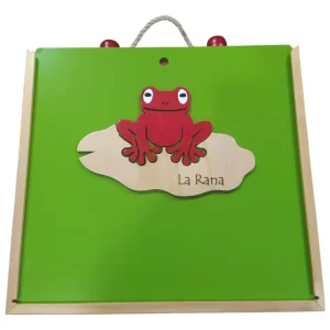 JUEGO DE RANA PORTATIL DE MADERA