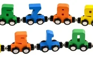 TREN MAGNETICO DE MADERA CON NUMEROS DEL 1 AL 10