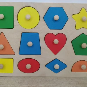 Tabla Con Figuras Geométricas Y Tablero Borrable Madera
