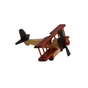 AVIÓN BIPLANO MEDIANO DE MADERA